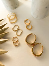 Load image into Gallery viewer, Twisted Gold Hoop
