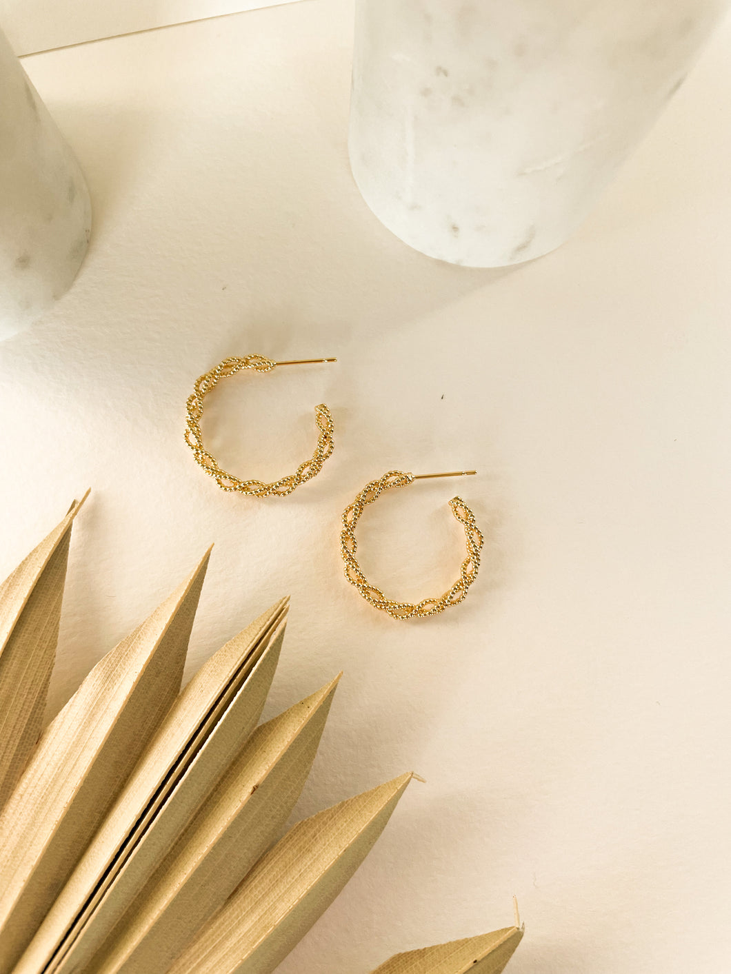 Twisted Gold Hoop