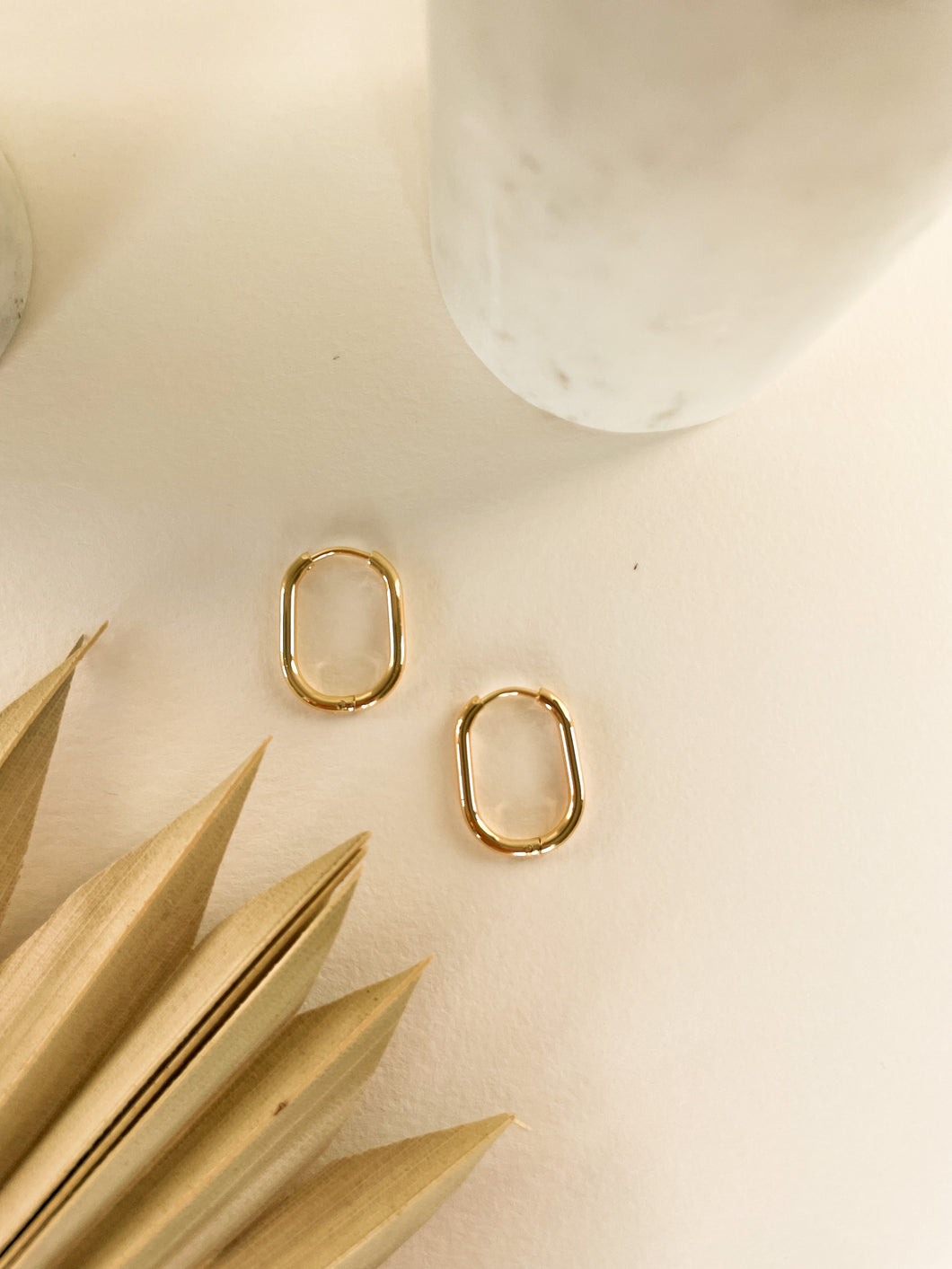 Oval Gold Hoop