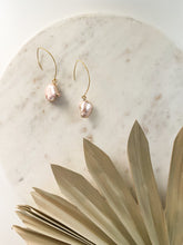 Load image into Gallery viewer, Pink Baroque Pearl Dangles
