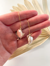 Load image into Gallery viewer, Pink Baroque Pearl Dangles
